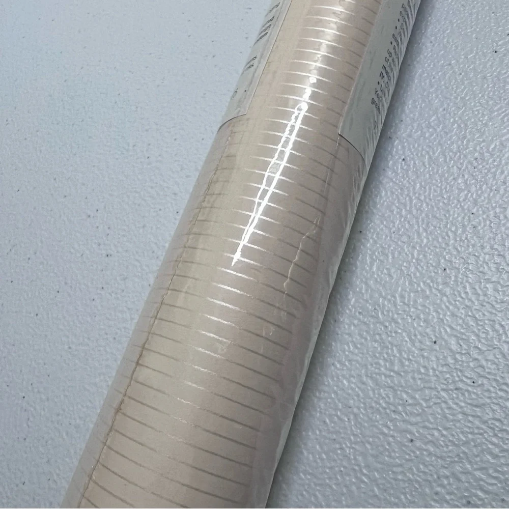 York Wallcovering PD9238 R10 Stripe Silver Neutral Cream Beige New Wallpaper